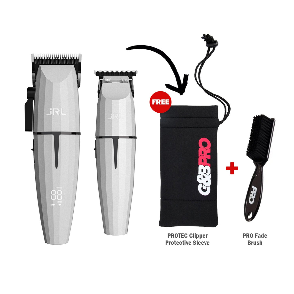JRL GHOST Combo Clipper and Trimmer + PRO Essentials
