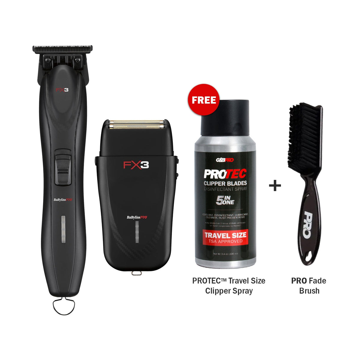 BaBylissPRO FX3 Trimmer & Shaver Combo + PRO Essentials