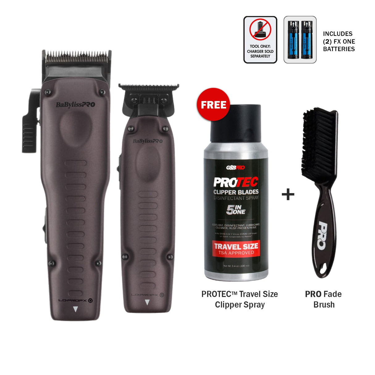 BaBylissPRO FXONE Lo-ProFX Combo (Tool Only) + FREE BATTERIES