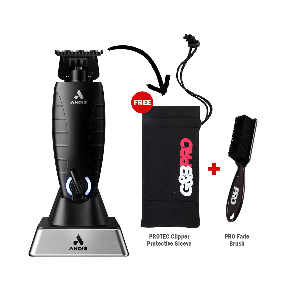 Andis GTX-EXO Black Label Trimmer + PRO Essentials